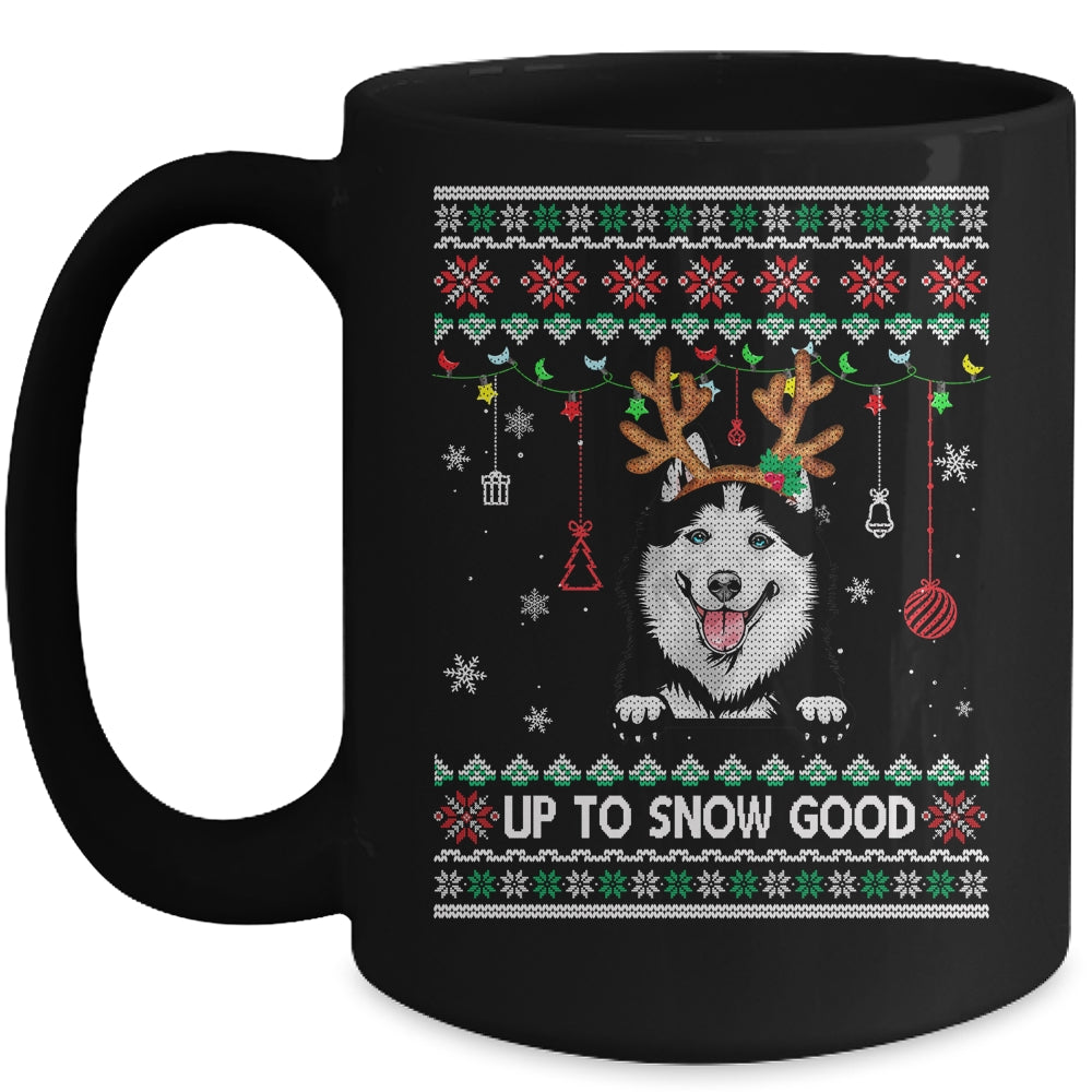 Siberian Husky Dog Reindeer Ugly Christmas Xmas Mug | siriusteestore