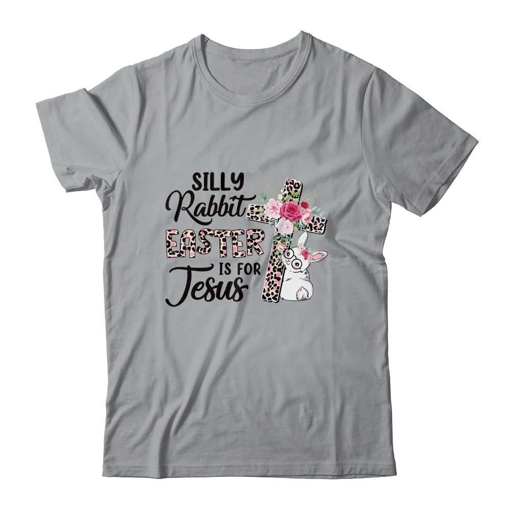 Silly Rabbit Easter Is For Jesus Easter Day Leopard Cross Shirt & Tank Top | siriusteestore