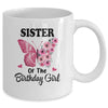 Sister 1st First Birthday Matching Family Butterfly Floral Mug | siriusteestore