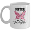 Sister 1st First Birthday Matching Family Butterfly Floral Mug | siriusteestore