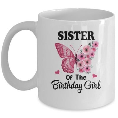 Sister 1st First Birthday Matching Family Butterfly Floral Mug | siriusteestore
