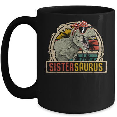 Sistersaurus T Rex Dinosaur Sister Saurus Family Matching Mug | siriusteestore
