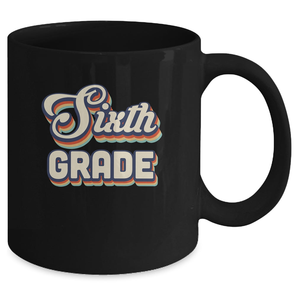 Sixth Grade Teacher Retro Vintage 6th Grade Teacher Team Mug | siriusteestore