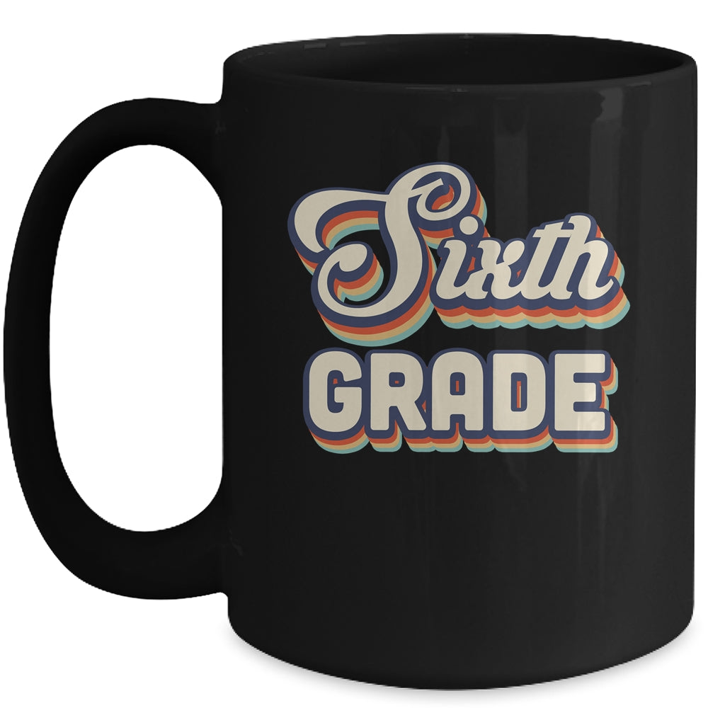 Sixth Grade Teacher Retro Vintage 6th Grade Teacher Team Mug | siriusteestore