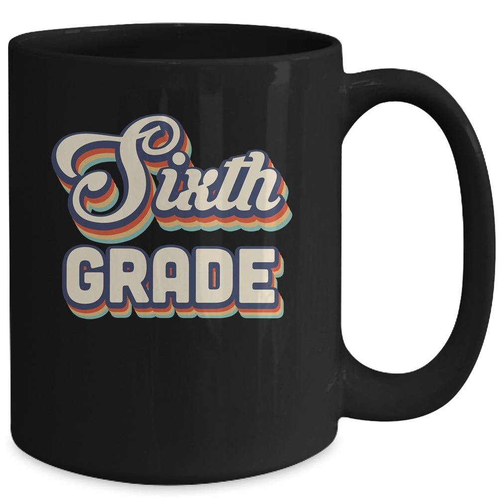 Sixth Grade Teacher Retro Vintage 6th Grade Teacher Team Mug | siriusteestore
