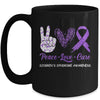 Sjogren's Syndrome Awareness Peace Love Cure Leopard Mug | siriusteestore