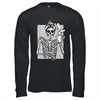 Skeleton Drinking Coffee Messy Bun Halloween Costume Women Shirt & Hoodie | siriusteestore