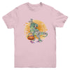 Skeleton Riding Mummy T Rex Halloween Boys Girls Kids Youth Shirt | siriusteestore