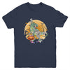 Skeleton Riding Mummy T Rex Halloween Boys Girls Kids Youth Shirt | siriusteestore