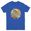 Skeleton Riding Mummy T Rex Halloween Boys Girls Kids Youth Shirt | siriusteestore