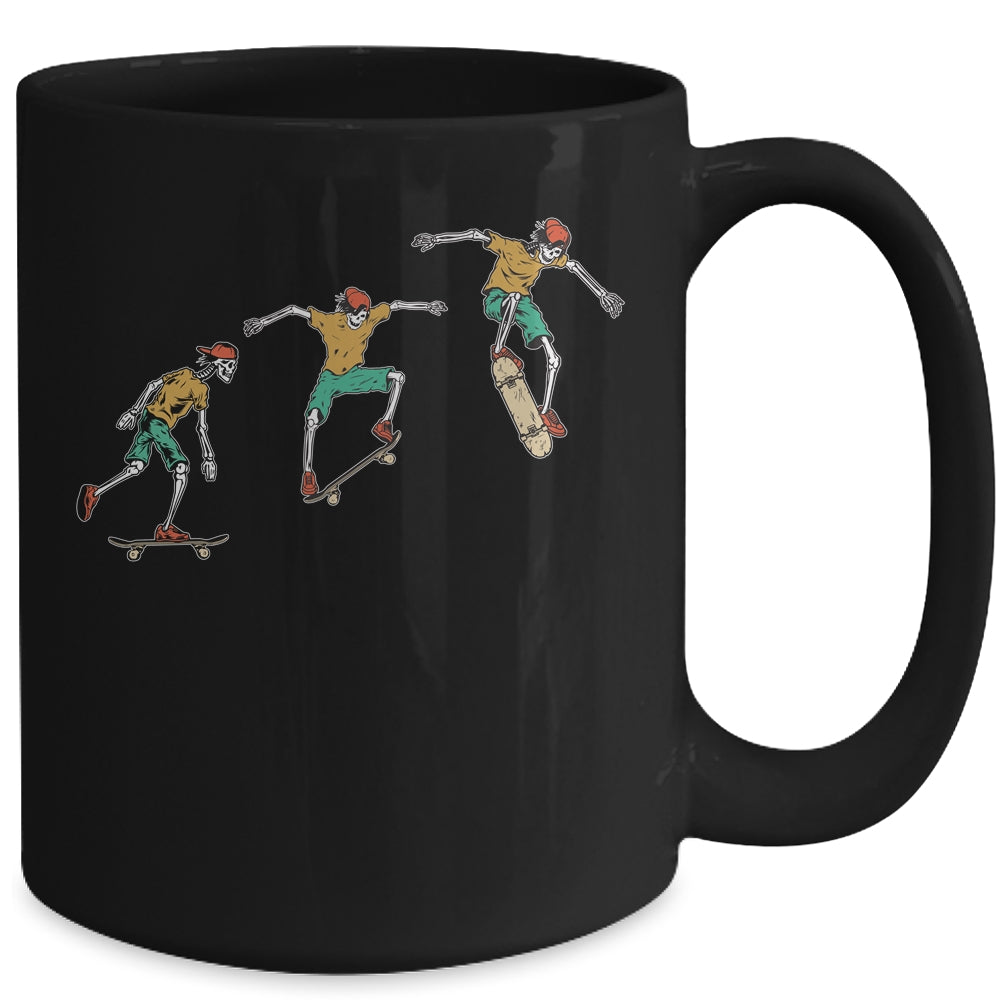 Skeleton Skateboard Funny Halloween Costume Gift Mug | siriusteestore