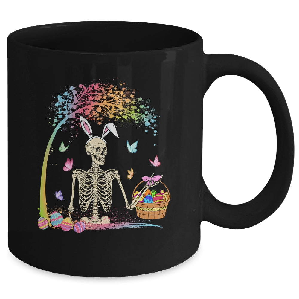 Skull Bunny Ears Rabbit Easter Egg Men Women Easter Day Mug | siriusteestore