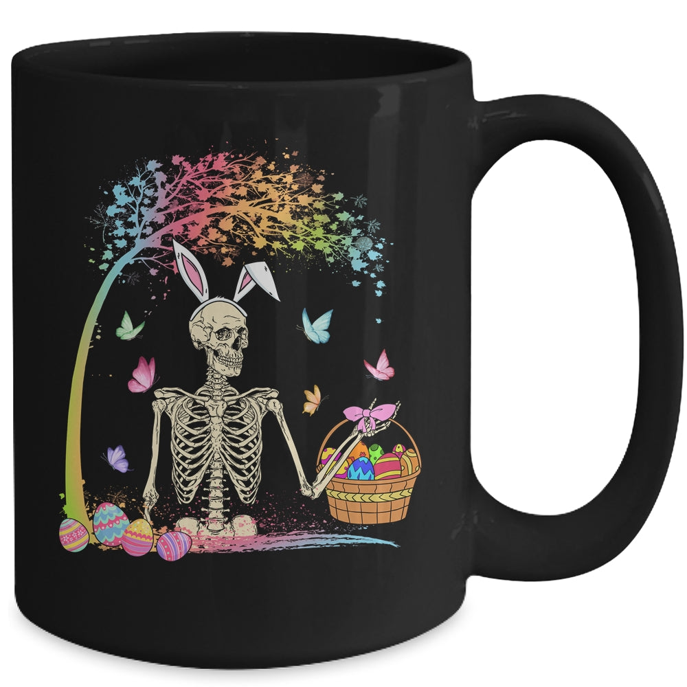 Skull Bunny Ears Rabbit Easter Egg Men Women Easter Day Mug | siriusteestore