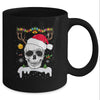 Skull Reindeer Christmas Funny Skulls Santa Hat Reindeer Mug | siriusteestore