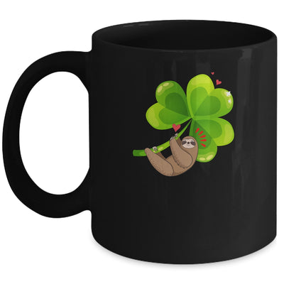 Sloth Shamrock St Patricks Day Funny Sloth Irish Gift Mug | siriusteestore