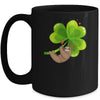 Sloth Shamrock St Patricks Day Funny Sloth Irish Gift Mug | siriusteestore