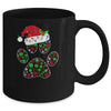 Snowflakes Dog Paw Santa Hat Christmas Dog Lovers Gift Mug | siriusteestore