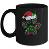 Snowflakes Dog Paw Santa Hat Christmas Dog Lovers Gift Mug | siriusteestore