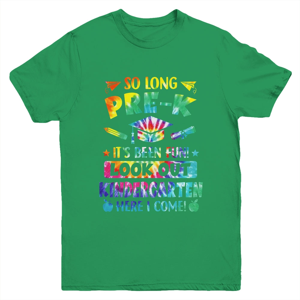 So Long Pre-K Kindergarten Here I Come Graduation Youth Shirt | siriusteestore