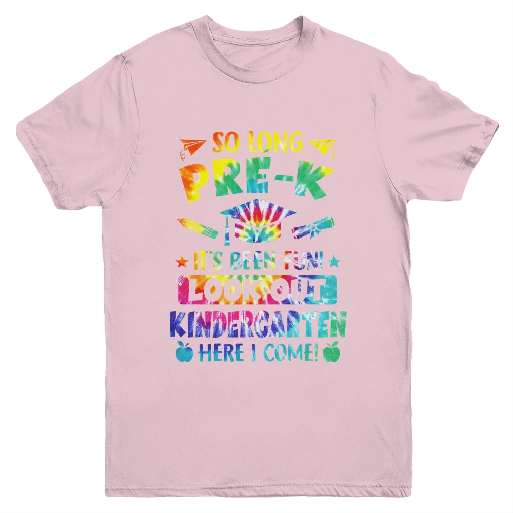 So Long Pre-K Kindergarten Here I Come Graduation Youth Shirt | siriusteestore