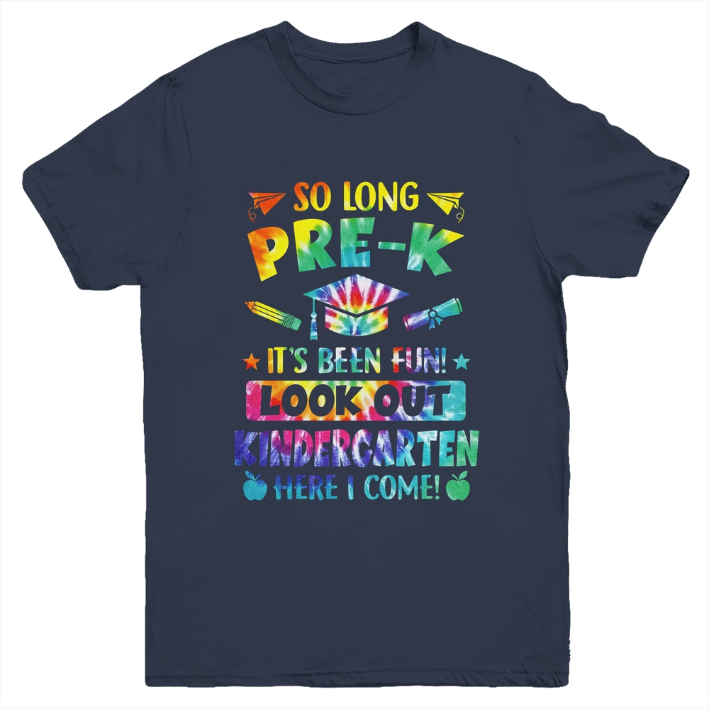 So Long Pre-K Kindergarten Here I Come Graduation Youth Shirt | siriusteestore