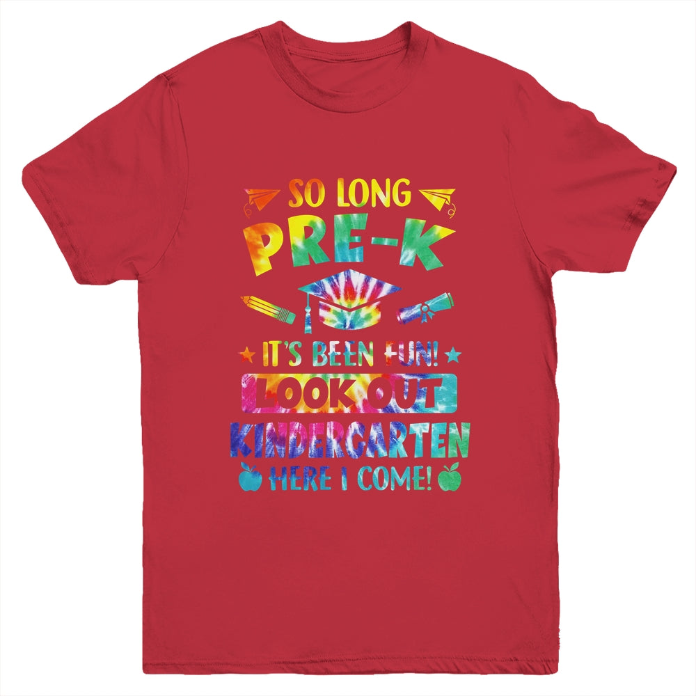 So Long Pre-K Kindergarten Here I Come Graduation Youth Shirt | siriusteestore