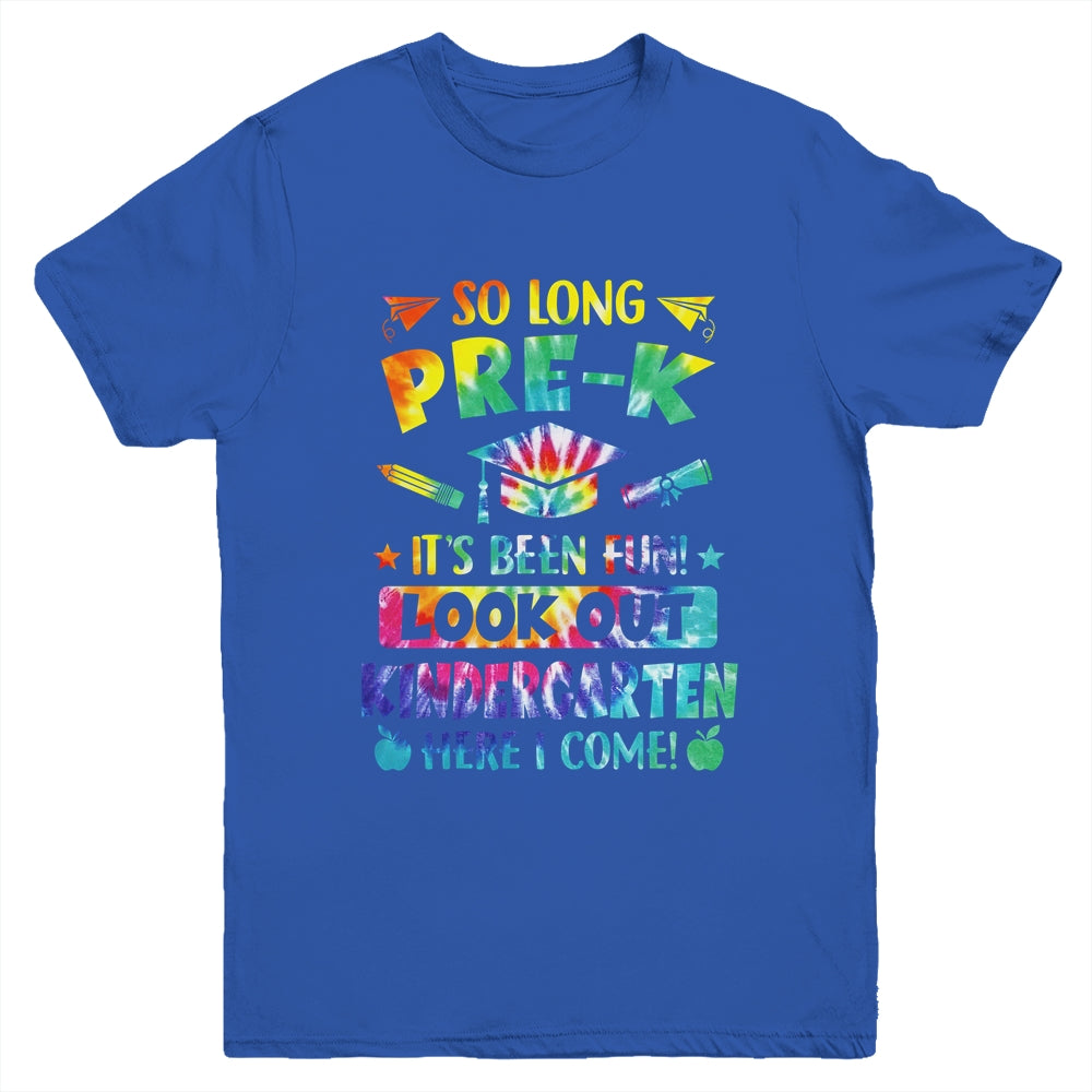 So Long Pre-K Kindergarten Here I Come Graduation Youth Shirt | siriusteestore