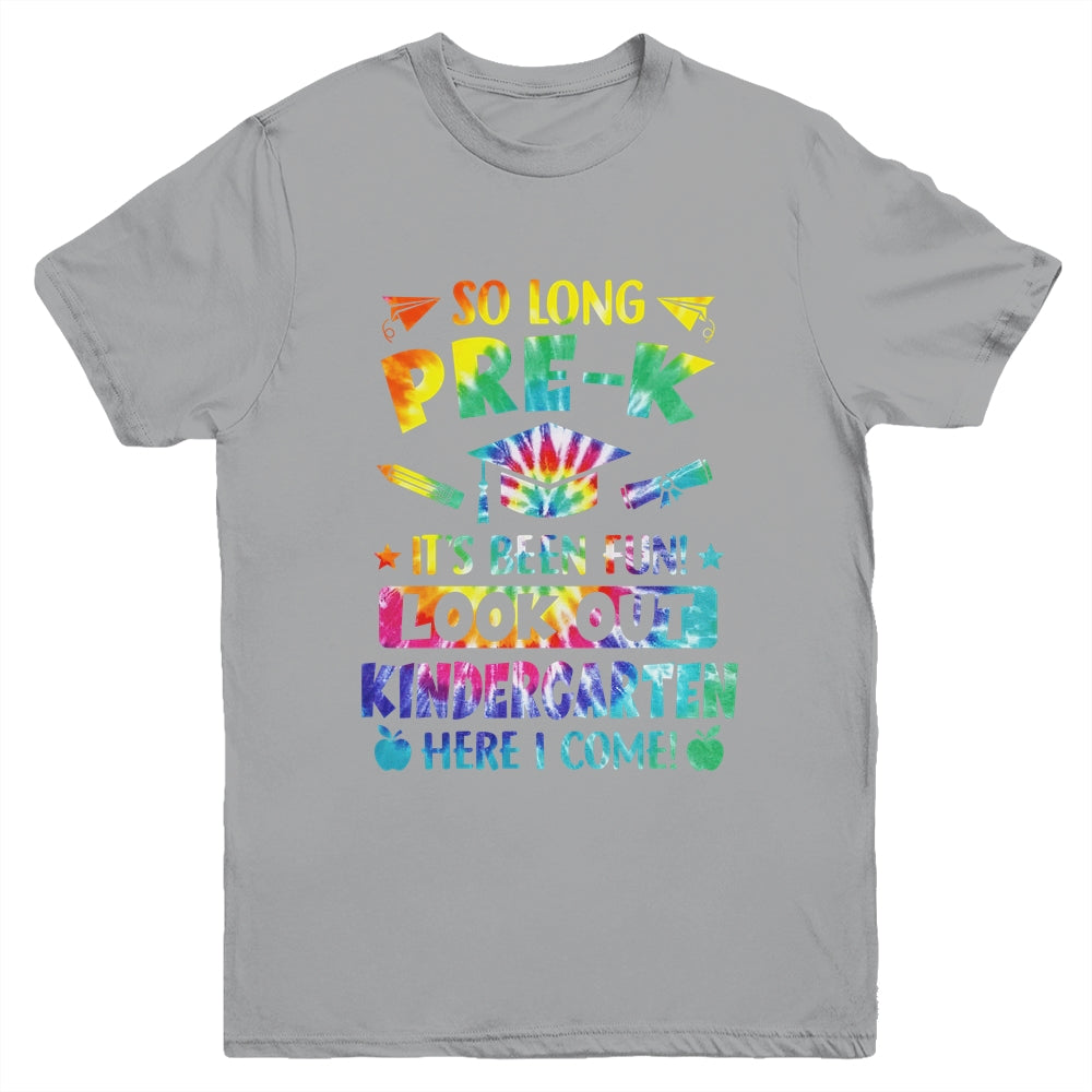 So Long Pre-K Kindergarten Here I Come Graduation Youth Shirt | siriusteestore