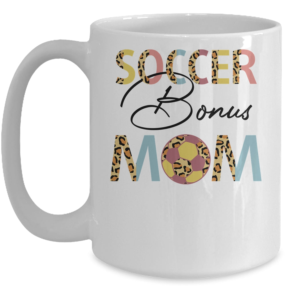 Soccer Bonus Mom Soccer Mom Leopard Mothers Day Mug | siriusteestore