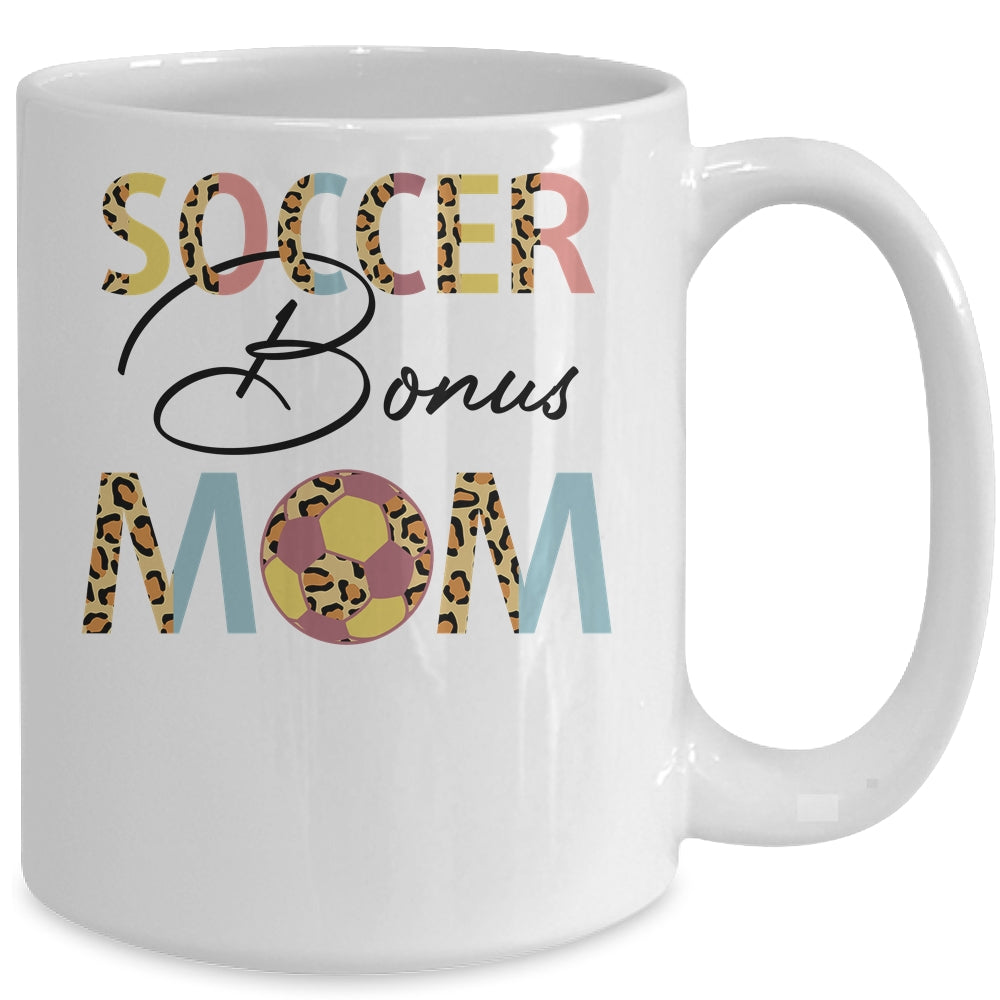 Soccer Bonus Mom Soccer Mom Leopard Mothers Day Mug | siriusteestore