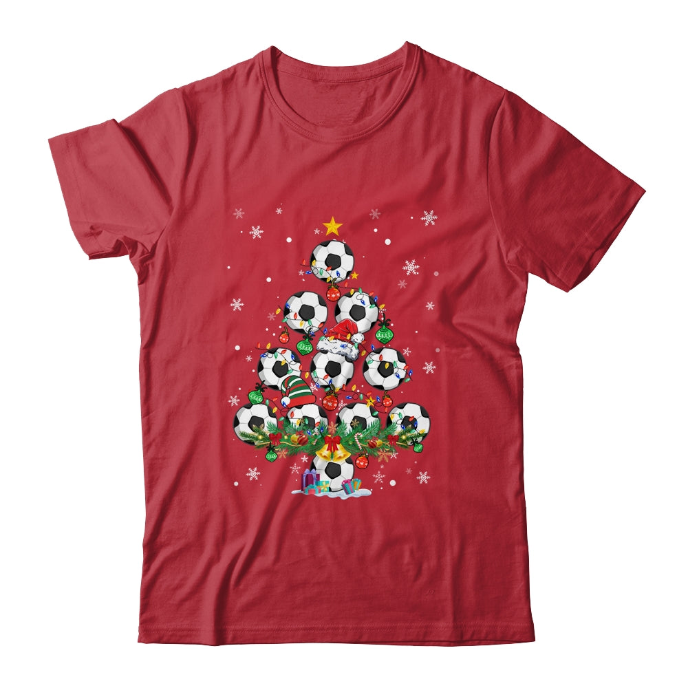 Soccer Christmas Tree Santa Pickleball X Mas Lights Shirt & Sweatshirt | siriusteestore