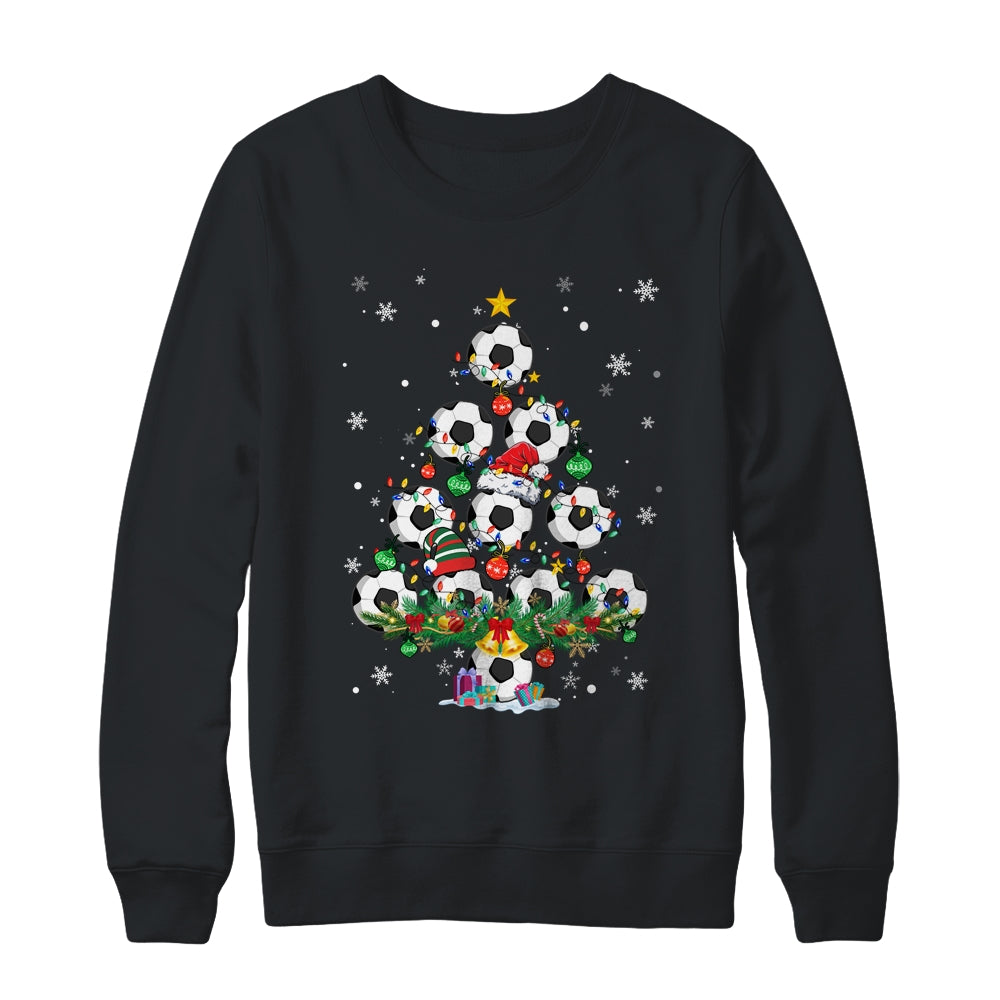 Soccer Christmas Tree Santa Pickleball X Mas Lights Shirt & Sweatshirt | siriusteestore