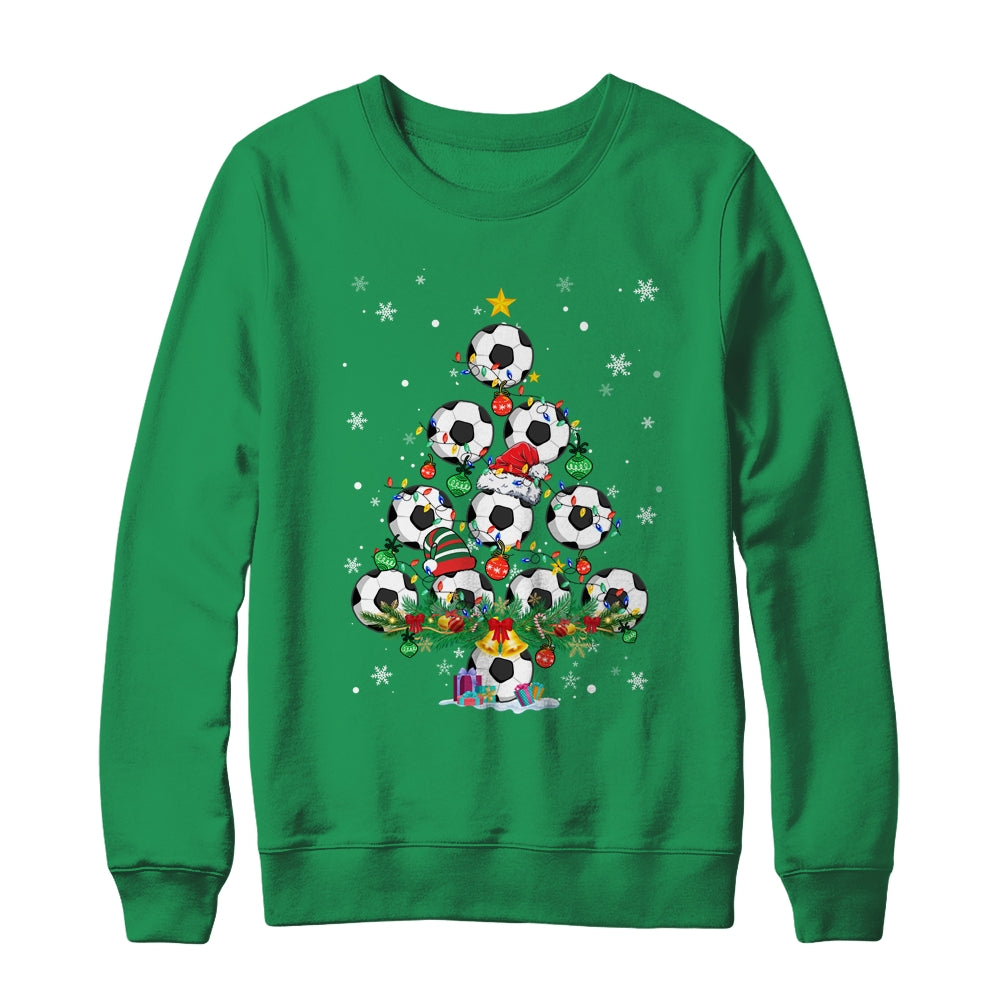 Soccer Christmas Tree Santa Pickleball X Mas Lights Shirt & Sweatshirt | siriusteestore