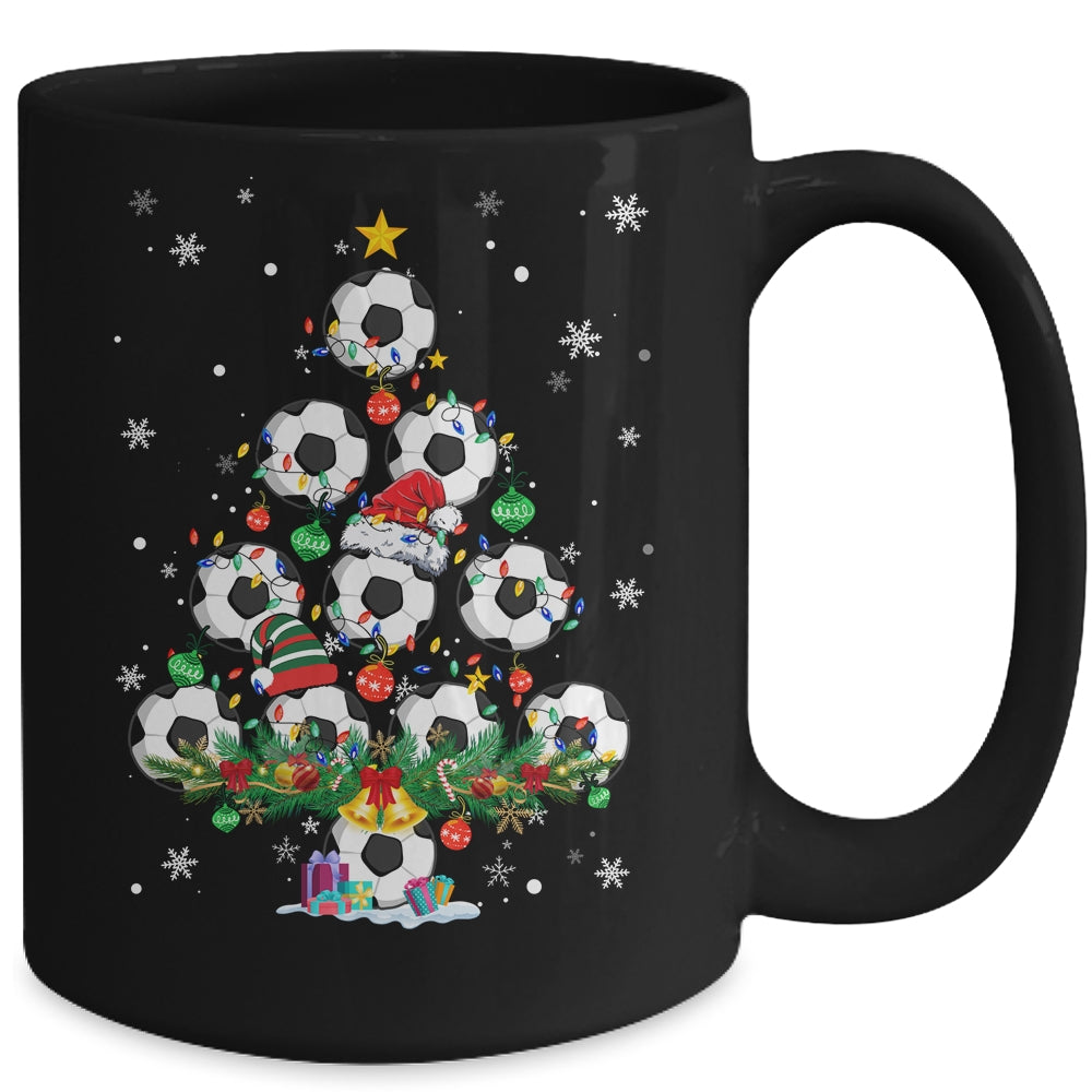 Soccer Christmas Tree Santa Pickleball X Mas Lights Mug | siriusteestore