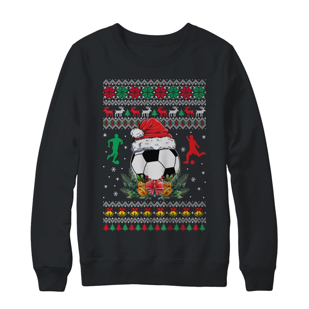 Soccer Christmas Ugly Funny Santa Sport Men Boy Shirt & Sweatshirt | siriusteestore
