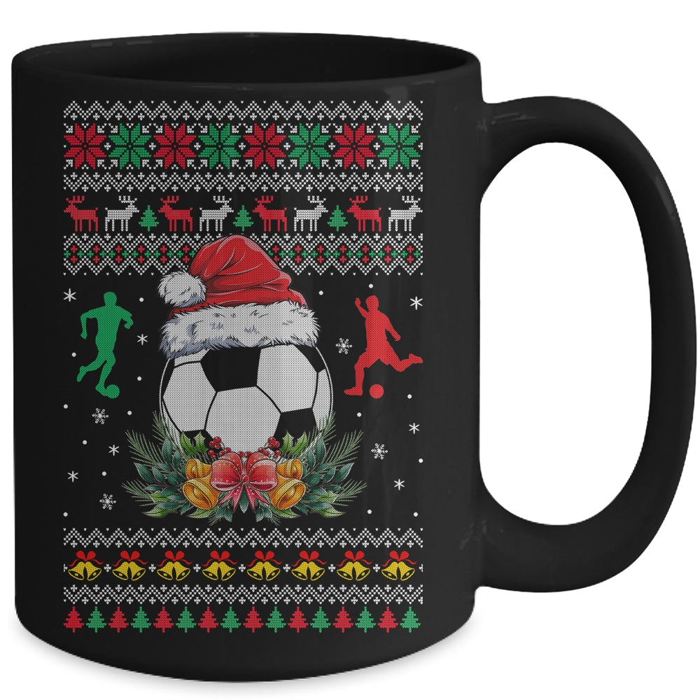 Soccer Christmas Ugly Funny Santa Sport Men Boy Mug | siriusteestore