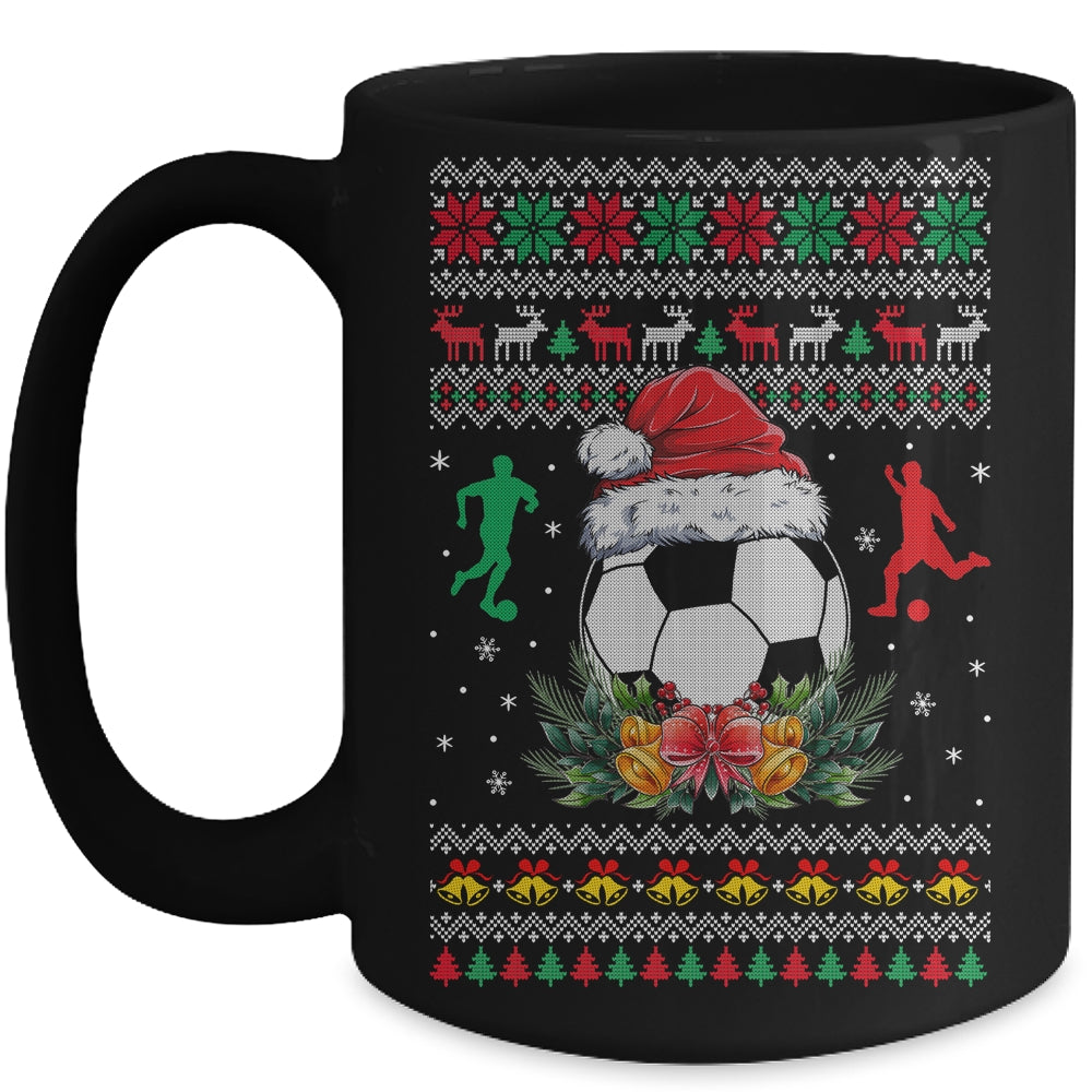 Soccer Christmas Ugly Funny Santa Sport Men Boy Mug | siriusteestore