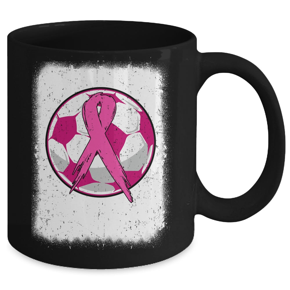 Soccer In October We Wear Pink Breast Cancer Awareness Mug | siriusteestore
