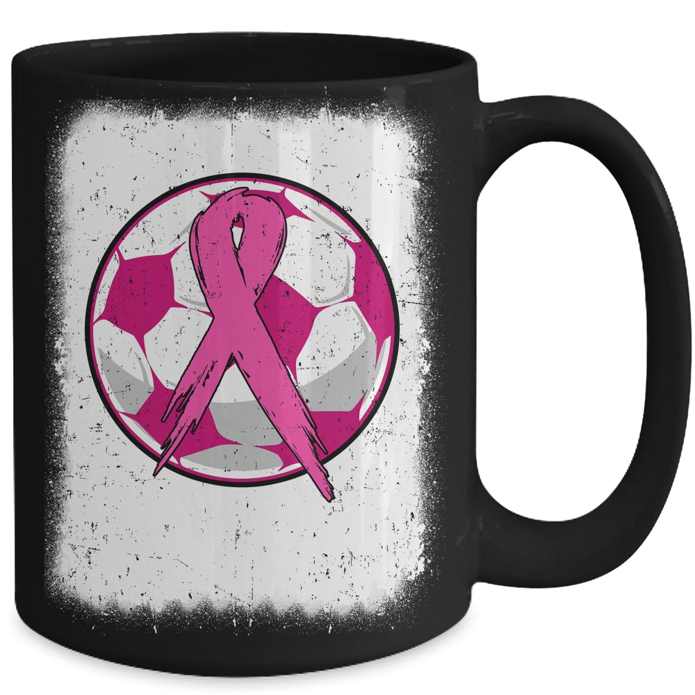 Soccer In October We Wear Pink Breast Cancer Awareness Mug | siriusteestore