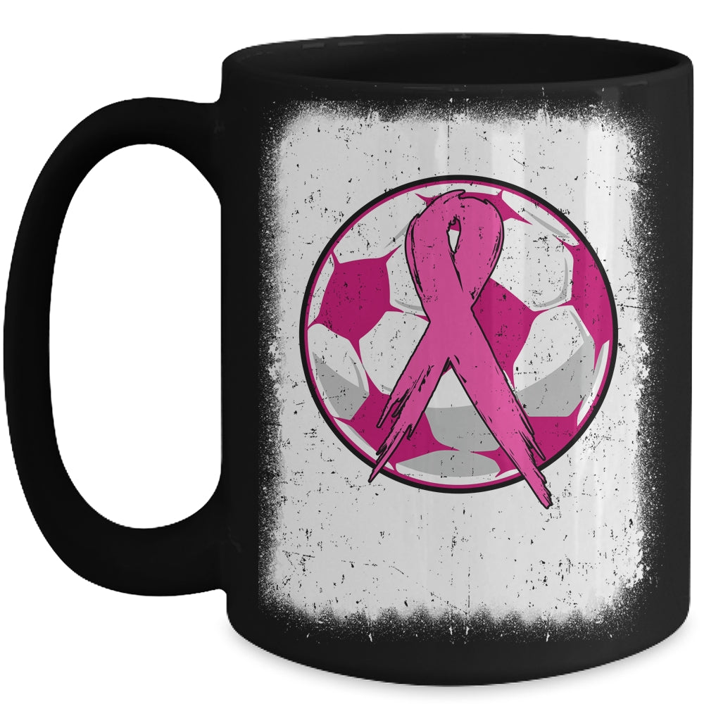 Soccer In October We Wear Pink Breast Cancer Awareness Mug | siriusteestore