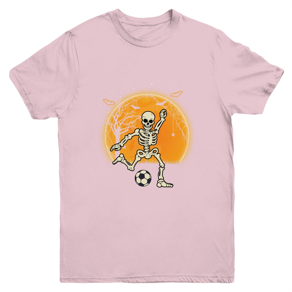 Soccer Skeleton Halloween Boys Soccer Player Halloween Youth Shirt | siriusteestore