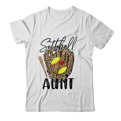 Softball Aunt Leopard Game Day Softball Lover Mothers Day Shirt & Tank Top | siriusteestore
