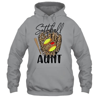 Softball Aunt Leopard Game Day Softball Lover Mothers Day Shirt & Tank Top | siriusteestore