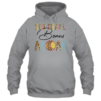 Softball Bonus Mom Softball Mom Leopard Mothers Day Shirt & Tank Top | teecentury