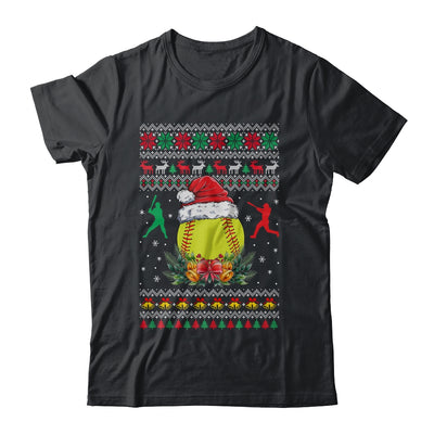 Softball Christmas Ugly Funny Santa Sport Men Boy Shirt & Sweatshirt | siriusteestore