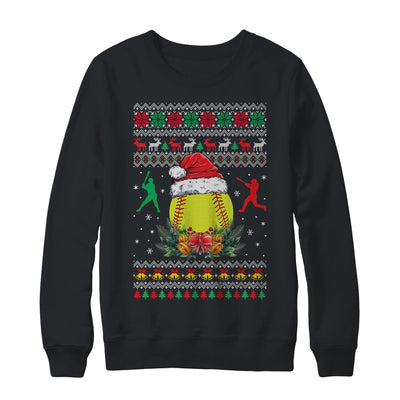 Softball Christmas Ugly Funny Santa Sport Men Boy Shirt & Sweatshirt | siriusteestore