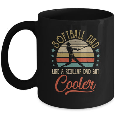 Softball Dad Like A Regular Dad Cooler Vintage Fathers Day Mug | siriusteestore