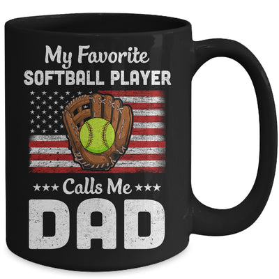 Softball Dad My Favorite Softball Player Calls Me Dad Mug | siriusteestore
