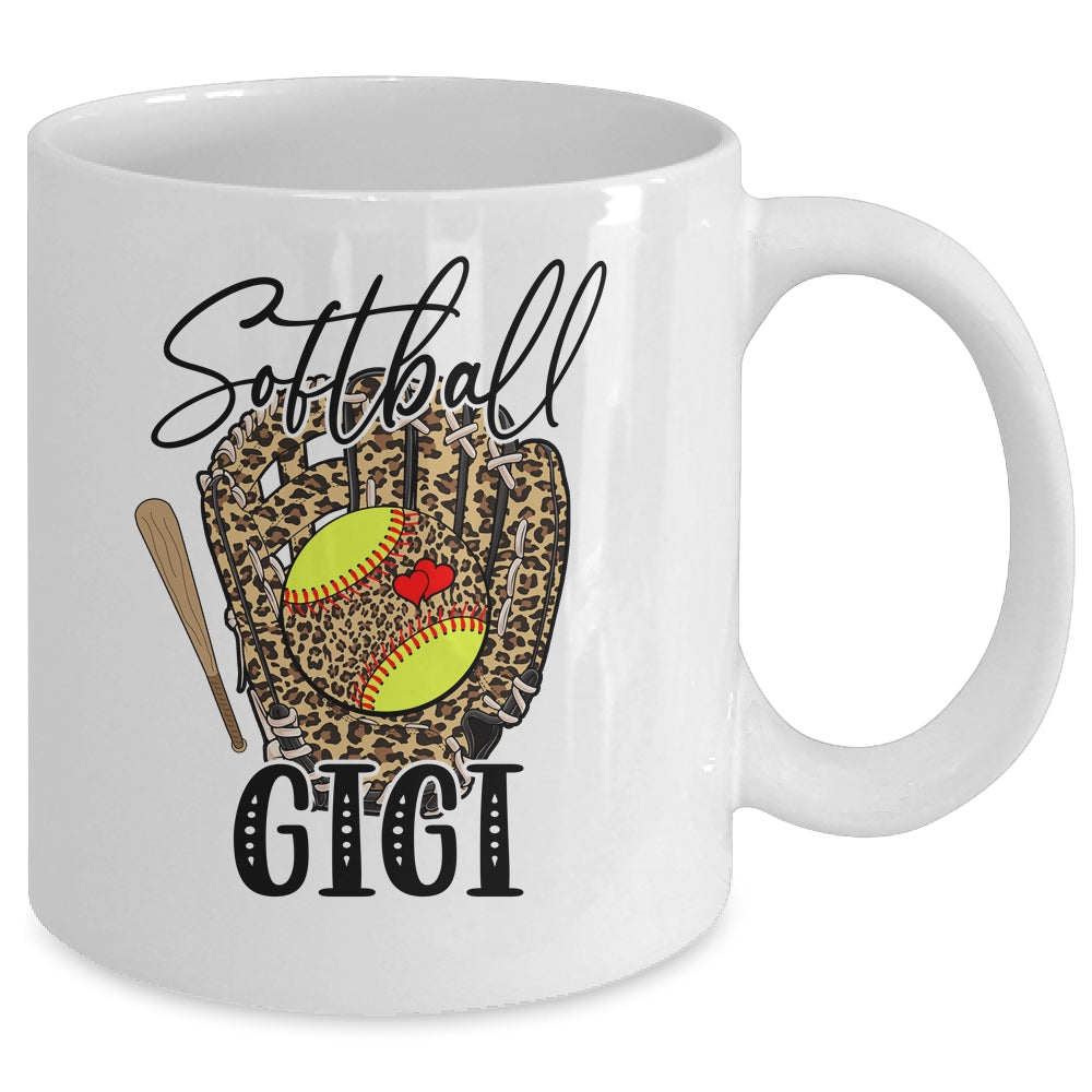 Softball Gigi Leopard Game Day Softball Lover Mothers Day Mug | siriusteestore