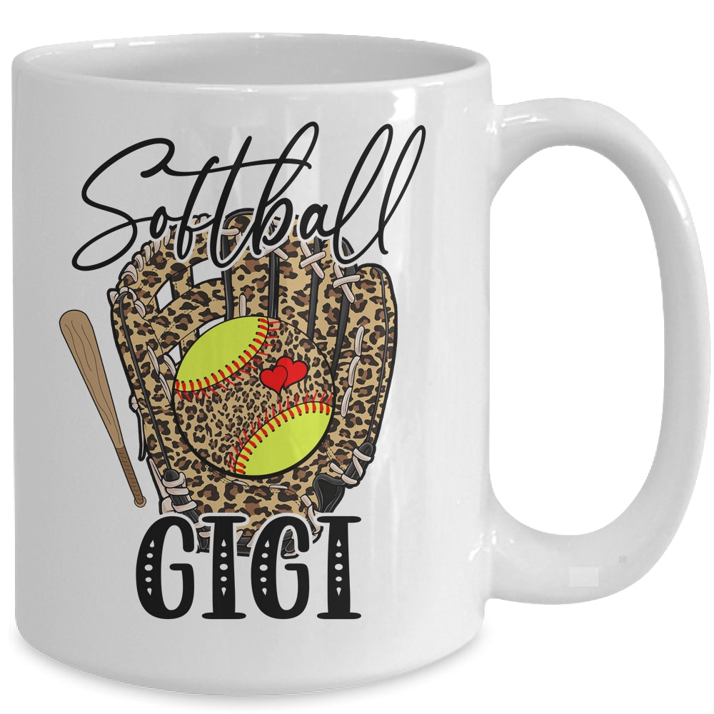 Softball Gigi Leopard Game Day Softball Lover Mothers Day Mug | siriusteestore